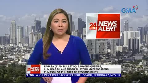 Bagyong Queenie, lumakas bilang tropical storm matapos itong pumasok sa... | 24 Oras News Alert