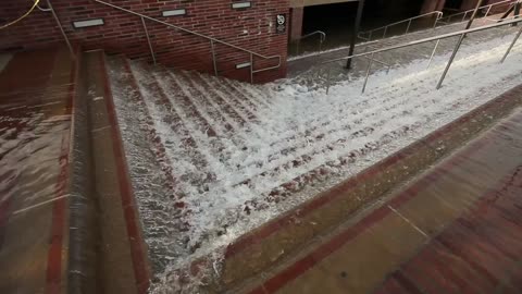 Intense flooding at UCLA campus