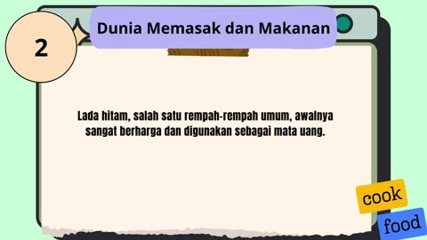 Fakta unik dan menarik dunia makanan dan masakan