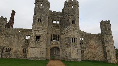 Going through a gate . At an Abbey