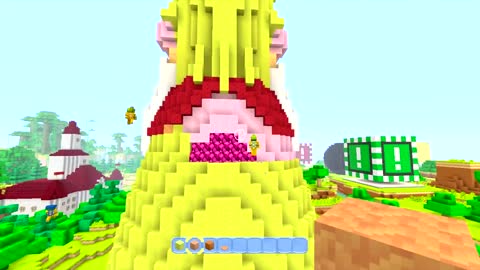 Minecraft Wii U - How To Super Mario - DAISY STATUE