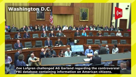 Rep Lofgren challenged Attorney General Garland regarding the controversial FBI database