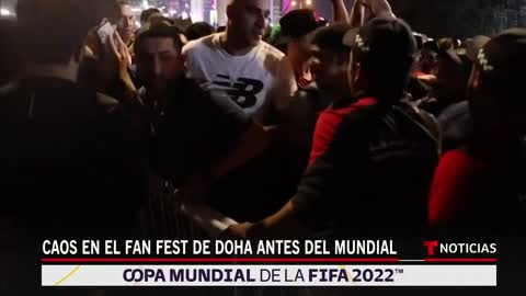 Sobrecupo provoca caos en 'Fan Fest' en Catar 2022 _ Noticias Telemundo