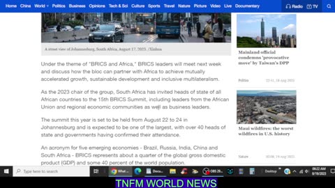 truthnotfictionmatters - BRICS MEETING IN AFRICA 22-24 AUG 23