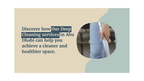 Best Deep Cleaning Services ABU DHABI