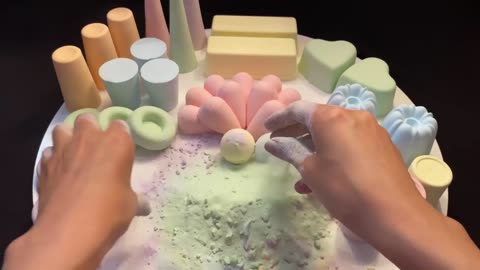 ASMR baking soda | pastel colours