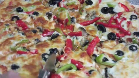 Veggie Pizza recipe home made << Best Pizza >>