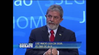 Debate entre candidatos à Presidência nas eleições de 2006. Luiz Inácio Lula e Alckmin