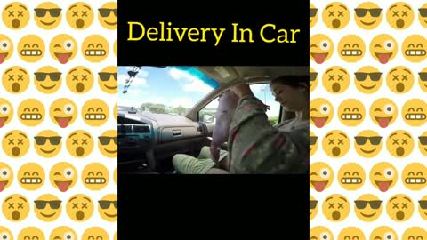 Doctor delivery her baby in car