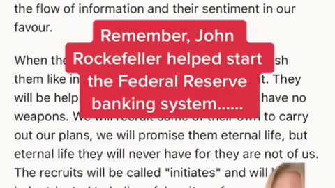 Politics - 2022 John D Rockefeller Masonic Creed Read NWO Globalist Plan