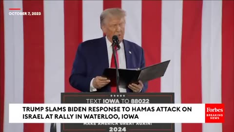 BREAKING NEWS- Trump Reacts To Biden's Just-Delivered Statement About Hamas Attack On Israel