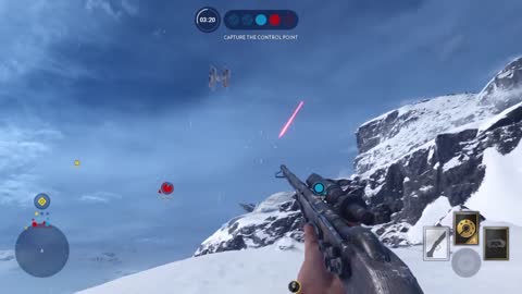 Star Wars Battlefront Taking down a TIE Fighter