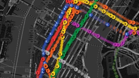 24 hours of NYC Subway Trains