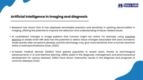 AI for imaging and diagnosis: Research directions