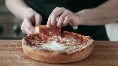 Super Cheesy Homemade Deep Dish Pizza