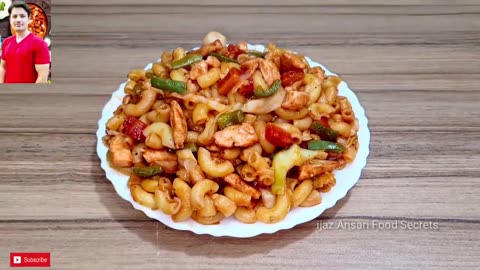 How To Make Macaroni By ijaz Ansari _ Restaurant Style Chicken Macaroni Recipe _