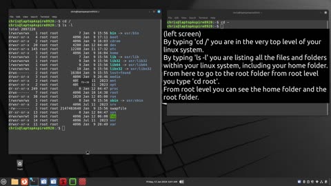 Video 007 - Understand root level vs home folder