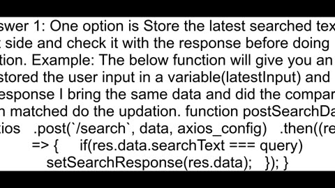 How to deal with server responses which arrive in wrong order in react frontend