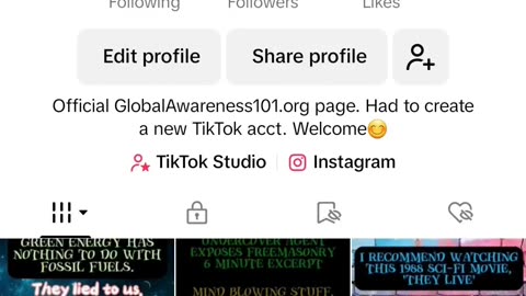 Soooo... I received my first "warning" on my new TikTok account for "misinformation"