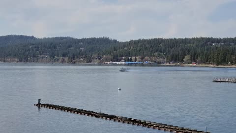 Scenic Flights Lake Coeur d'Alene Plane Takeoff