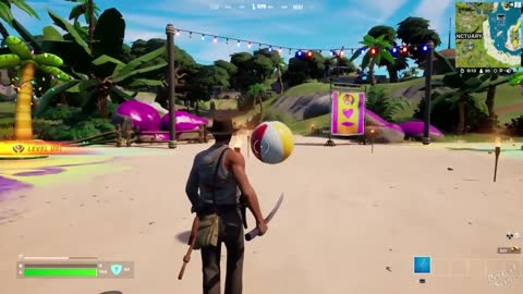 Kick a Beach Ball and Kick a Giant Beach Ball Location - Fortnite No Sweat Summer