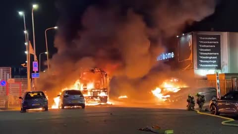 Eritrean African immigrants burn down The Hague, Netherlands. We need mass