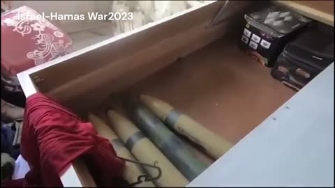 Israel-Hamas War2023 : IDF discovered Hamas rockets and weapons under little girl's bed