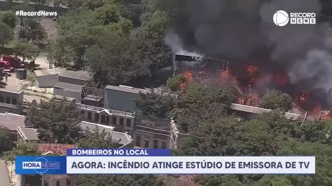 Incêndio atinge estúdio de emissora de televisão