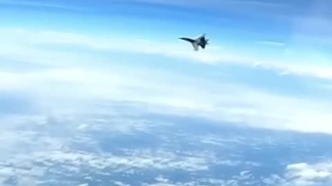 Video shows Chinese fighter jet flying in front of US military plane