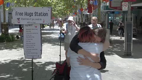 Beautiful Hug with Stranger in Perth