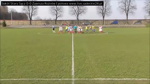 Sokół Stary Sącz 0-0 Zawisza Rożnów 25.03.207 2 połowa bez audio. przepraszamy