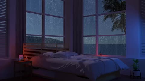 Listen to relax with this rain sound inside your room