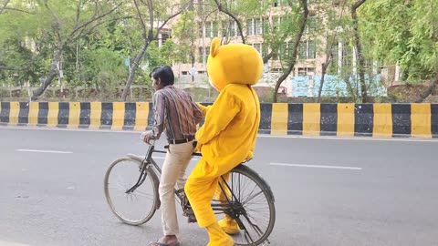 Cute Teddy bear Morning walk prank & irritating people in park 😂 & Dance like Sapna choudhary