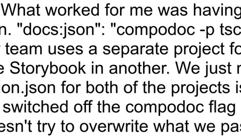 Empty documentationjson in Compodocs Storybook Angular 9