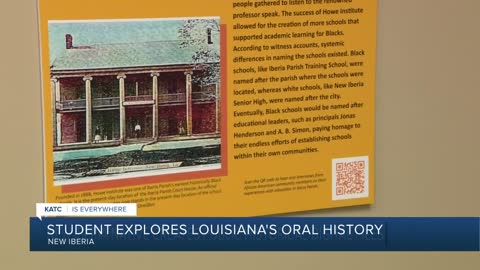 New Iberia student explores Louisiana's oral history