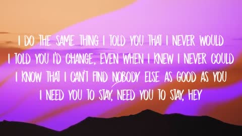 Stay - The Kid LAROI & Justin Bieber Lyrics Video