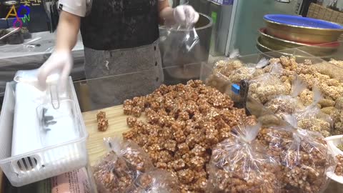 Traditional Korean Street Snacks. 'Guazel’ and ‘Oranda’ Making Process