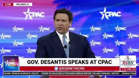 FL Gov. DeSantis: Wokeism is New Religion of the left it is a form of cultural Marxism