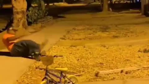 Horror bike prank