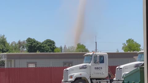 Large Dust Devil Spotted Outside Shop