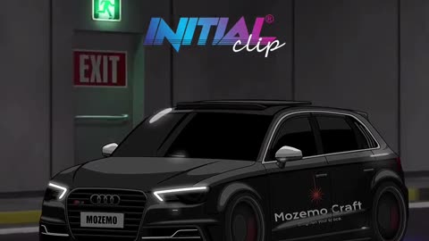 Initial D concept animation made on the Modded Audi S3 8V 🖤💥