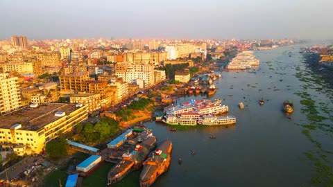 Beauty of river And city from Bangladesh