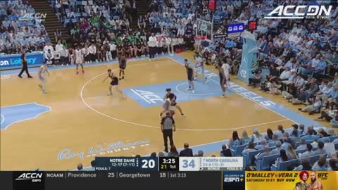 Notre Dame vs. North Carolina Game Highlights | 2023-24 ACC Men's Basketball