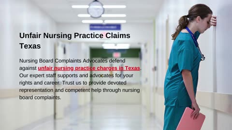 Unfair Nursing Practice Claims Texas