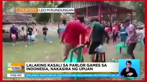 Lalaking kasali sa parlor games sa Indonesia, nakasira ng upuan그