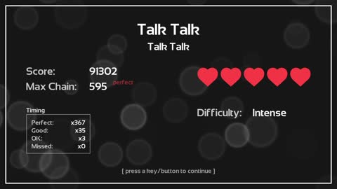 Melody's Escape to, "Talk Talk", by Talk Talk.