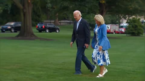 .Biden takes no questions as arrives back in Washington after spending