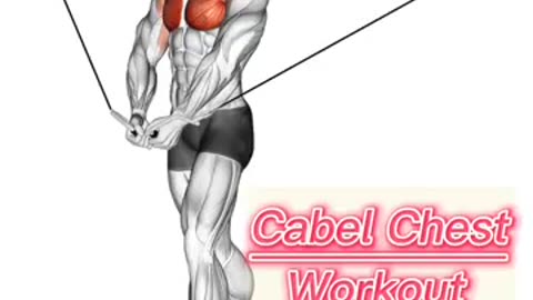 Cable chest workout at gym