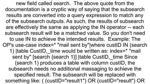 how do i pass a result from one search into IN clause of another search in splunk