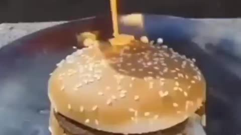 Someone Pours Molten Lava Over Big Mac!